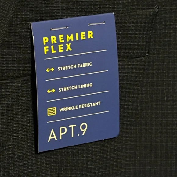 2pc set/Apt. 9 Premier Flex Slim Fit Navy Blue Suit Jacket~ 40R- Pants 33/32 - Picture 2 of 15